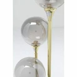Kare Design Lampadaires Lampadaire 3 Globes En Verre, Acier Doré Et Marbre H83 -Luminaires Soldes lampadaire 3 globes en verre acier dore et marbre h83 2