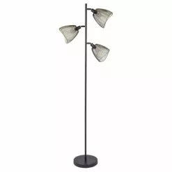 Maisons Du Monde Lampadaires Lampadaire 3 Spots En Métal Noir Et Doré H165