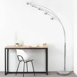 Maisons Du Monde Lampadaires Lampadaire 5 Branches En Métal Chromé H198 -Luminaires Soldes lampadaire 5 branches en metal chrome h198 1000 10 6 110952 8