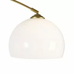 QAZQA Lampadaires Lampadaire à Arc En Acier Doré/laiton -Luminaires Soldes lampadaire a arc en acier dore laiton 3