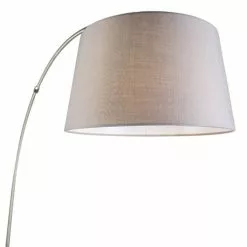 QAZQA Lampadaires Lampadaire à Arc En Acier Gris -Luminaires Soldes lampadaire a arc en acier gris 2