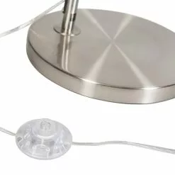 QAZQA Lampadaires Lampadaire à Arc En Acier Gris -Luminaires Soldes lampadaire a arc en acier gris 3