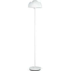 ATHM DESIGN Lampadaires Lampadaire Abat Jour Et Pied Métal Blanc