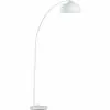 ATHM DESIGN Lampadaires Lampadaire Abat Jour Et Pied Métal Blanc