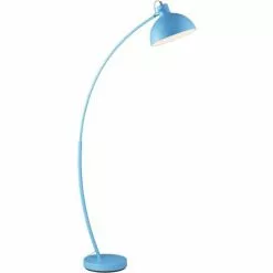 ATHM DESIGN Lampadaires Lampadaire Abat Jour Et Pied Métal Bleu