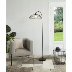 ATHM DESIGN Lampadaires Lampadaire Abat Jour Et Pied Métal Noir -Luminaires Soldes lampadaire abat jour et pied metal noir 15