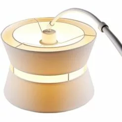 ATHM DESIGN Lampadaires Lampadaire Abat Jour Tissu Blanc Pied Métal -Luminaires Soldes lampadaire abat jour tissu blanc pied metal 3