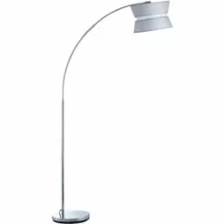 ATHM DESIGN Lampadaires Lampadaire Abat Jour Tissu Gris Pied Métal -Luminaires Soldes lampadaire abat jour tissu gris pied metal 3