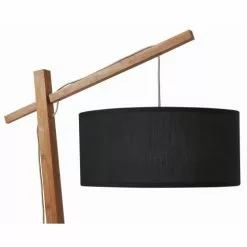 ATHM DESIGN Lampadaires Lampadaire Abat Jour Tissu Noir Pied Bois -Luminaires Soldes lampadaire abat jour tissu noir pied bois 4
