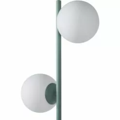 ATHM DESIGN Lampadaires Lampadaire Abat Jour Verre Pied Metal Brossé Bleu -Luminaires Soldes lampadaire abat jour verre pied metal brosse bleu 2