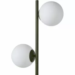 ATHM DESIGN Lampadaires Lampadaire Abat Jour Verre Pied Metal Brossé Vert Kaki -Luminaires Soldes lampadaire abat jour verre pied metal brosse vert kaki 4