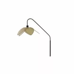 Wadiga Lampadaires Lampadaire Arc Métal Noir Et Abat-jour Rotin Synthétique 45x72x165cm -Luminaires Soldes lampadaire arc metal noir et abat jour rotin synthetique 45x72x165cm 1