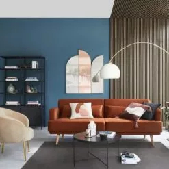 Maisons Du Monde Lampadaires Lampadaire Arqué En Métal Doré, Marbre Blanc Et Abat-jour Teinté Crème H195 -Luminaires Soldes lampadaire arque en metal dore marbre blanc et abat jour teinte creme h195 1000 10 25 219293 5