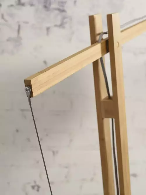 Good & Mojo Lampadaires Lampadaire Bambou/lin Gris Clair H207cm 4 Good & Mojo Lampadaires Lampadaire Bambou/lin Gris Clair H207cm – Image 4