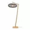 Good & Mojo Lampadaires Lampadaire Bambou Noir H176cm
