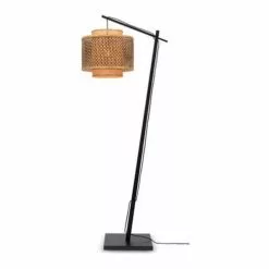 Good & Mojo Lampadaires Lampadaire Bambou Noir H176cm