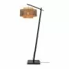 Good & Mojo Lampadaires Lampadaire Bambou Noir H176cm