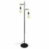 Tosel Lampadaires Lampadaire Bois Naturel Et Noir
