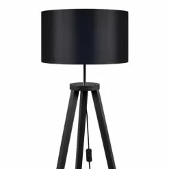 Tosel Lampadaires Lampadaire Bois Noir -Luminaires Soldes lampadaire bois noir 2