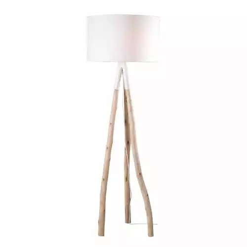 Maisons Du Monde Lampadaires Lampadaire Branche D'eucalyptus Et Abat-jour Blanc H152 2 Maisons Du Monde Lampadaires Lampadaire Branche D'eucalyptus Et Abat-jour Blanc H152 – Image 2
