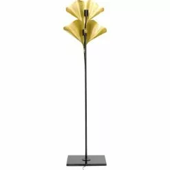 Kare Design Lampadaires Lampadaire En Acier 2 Abat-jours Feuilles Ginkgo Dorées H172 -Luminaires Soldes lampadaire en acier 2 abat jours feuilles ginkgo dorees h172 4