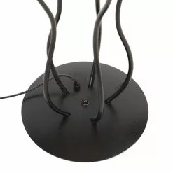 QAZQA Lampadaires Lampadaire En Acier Noir -Luminaires Soldes lampadaire en acier noir 9