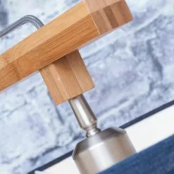 Good & Mojo Lampadaires Lampadaire En Bambou Abat-jour En Lin Gris Clair, H. 174cm -Luminaires Soldes lampadaire en bambou abat jour en lin gris clair h 174cm 2