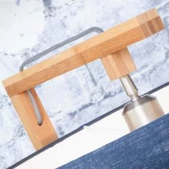 Good & Mojo Lampadaires Lampadaire En Bambou Abat-jour En Lin Gris Clair, H. 174cm -Luminaires Soldes lampadaire en bambou abat jour en lin gris clair h 174cm 4