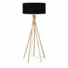 Good & Mojo Lampadaires Lampadaire En Bambou Et Lin Noir H160cm