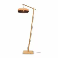 Good & Mojo Lampadaires Lampadaire En Bambou Noir H176cm