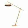 Good & Mojo Lampadaires Lampadaire En Bambou Noir H207cm