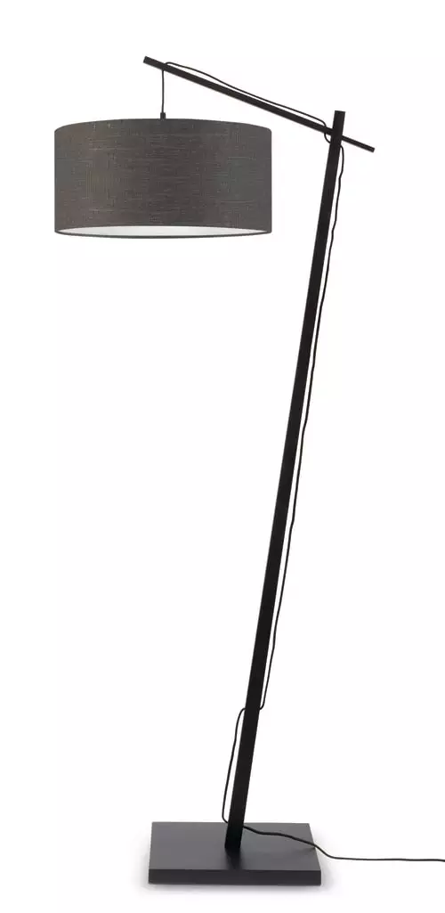 Good & Mojo Lampadaires Lampadaire En Bambou Noir/lin H176cm 1 Good & Mojo Lampadaires Lampadaire En Bambou Noir/lin H176cm