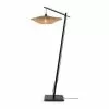 Good & Mojo Lampadaires Lampadaire En Bambou Noir Suspendu H176cm
