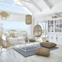 Maisons Du Monde Lampadaires Lampadaire En Bois Flotté Et Abat-jour Blanc H159 -Luminaires Soldes lampadaire en bois flotte et abat jour blanc h159 1000 12 40 190854 4