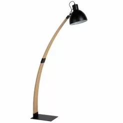 Lucide Lampadaires Lampadaire En Bois Noir -Luminaires Soldes lampadaire en bois noir 3