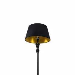 QAZQA Lampadaires Lampadaire En Bois Noir -Luminaires Soldes lampadaire en bois noir 6
