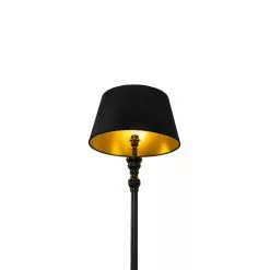 QAZQA Lampadaires Lampadaire En Bois Noir -Luminaires Soldes lampadaire en bois noir 7