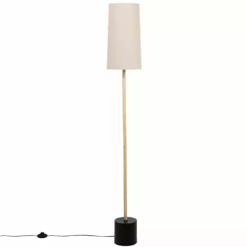 Maisons Du Monde Lampadaires Lampadaire En Bois Noir, Gris Et Beige, Abat-jour En Lin H154 1 Maisons Du Monde Lampadaires Lampadaire En Bois Noir, Gris Et Beige, Abat-jour En Lin H154