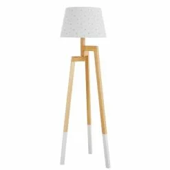 Maisons Du Monde Lampadaires Enfant Lampadaire En Hévéa Et Abat-jour Imprimé étoiles