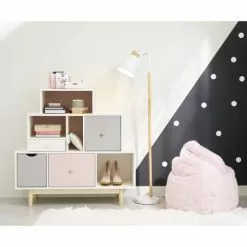 Maisons Du Monde Lampadaires Enfant Lampadaire En Hévéa Et Métal Blanc -Luminaires Soldes lampadaire en hevea et metal blanc 1000 1 5 171344 7