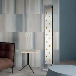 Globo Lampadaires Lampadaire En Métal Argente -Luminaires Soldes lampadaire en metal argente 4