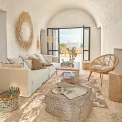 Maisons Du Monde Lampadaires Lampadaire En Métal Blanc Abat-jour En Rotin Tressé Main H181 -Luminaires Soldes lampadaire en metal blanc abat jour en rotin tresse main h181 1000 16 34 221475 3