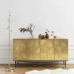 Maisons Du Monde Lampadaires Lampadaire En Métal Doré Et 6 Globes En Verre H160 -Luminaires Soldes lampadaire en metal dore et 6 globes en verre h160 1000 10 38 182488 10