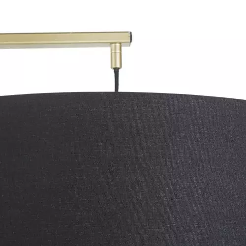 Maisons Du Monde Lampadaires Lampadaire En Métal Doré Et Abat-jour En Coton Noir H181 2 Maisons Du Monde Lampadaires Lampadaire En Métal Doré Et Abat-jour En Coton Noir H181 – Image 2