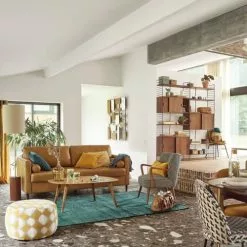 Maisons Du Monde Lampadaires Lampadaire En Métal Doré Et Abat-jour En Lin Beige -Luminaires Soldes lampadaire en metal dore et abat jour en lin beige 1000 0 14 222972 2