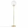 Maisons Du Monde Lampadaires Lampadaire En Métal Doré Et Globe En Verre H152