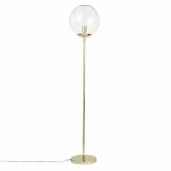 Maisons Du Monde Lampadaires Lampadaire En Métal Doré Et Globe En Verre H152