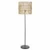 Maisons Du Monde Lampadaires Lampadaire En Métal Et Abat-jour En Rotin Beige H154
