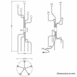 Trio Lampadaires Lampadaire En Métal Noir -Luminaires Soldes lampadaire en metal noir 42