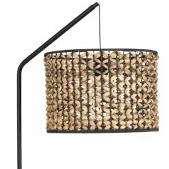 Maisons Du Monde Lampadaires Lampadaire En Métal Noir Et Fibre Végétale H162 -Luminaires Soldes lampadaire en metal noir et fibre vegetale h162 1000 5 23 180341 2